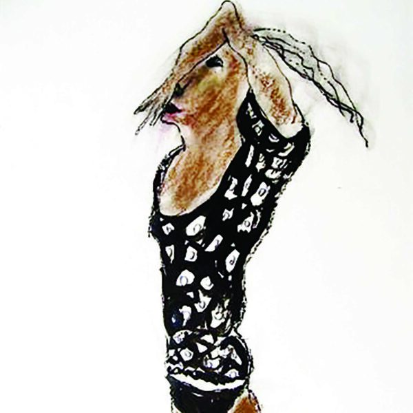 Dessin maroufl sur toile, 50x65 cm