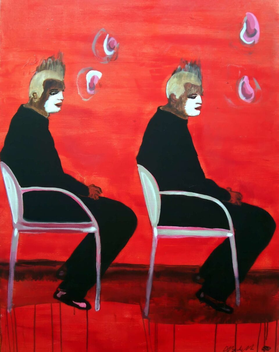 Deux hommes rouges, 116x98 cm, 2009
