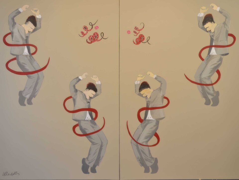 Dyptique les danceurs, 324x160 cm, 2013