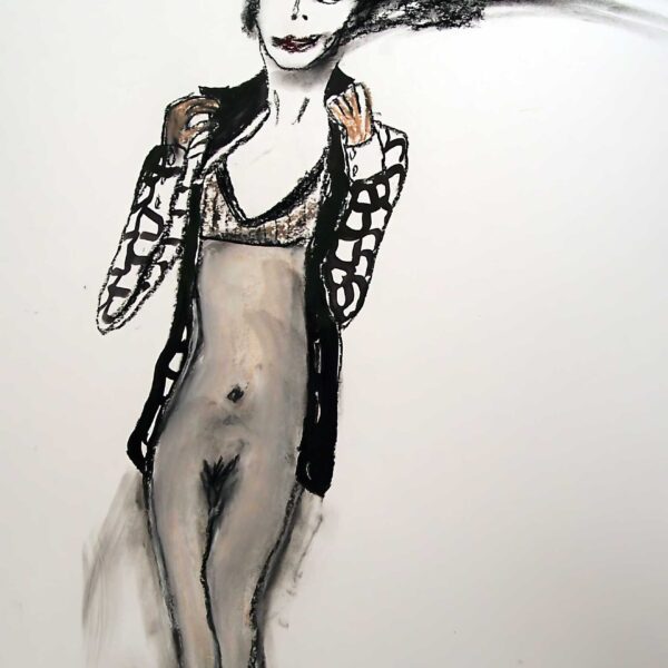Encre et pastel sur papier, 80x60 cm