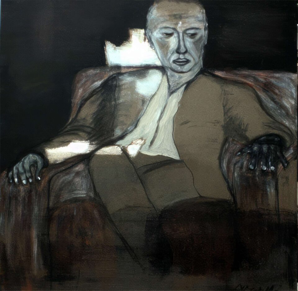 Homme au fauteuil, 100x100 cm, 2008