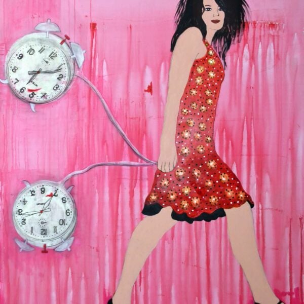 La femme aux horloges, 130x195 cm, 2014