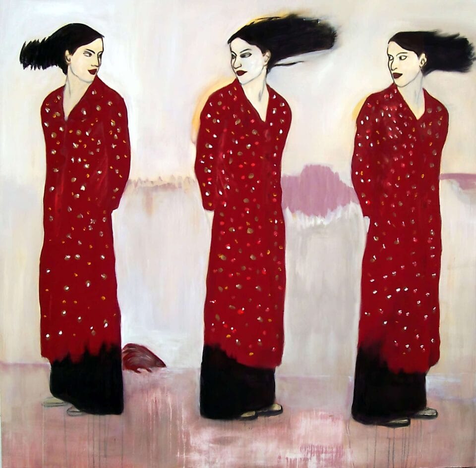 Les 3 femmes, 150x150 cm, 2005