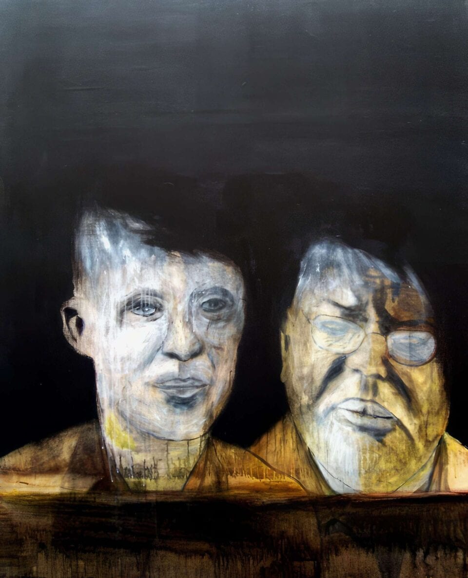 Les vigiles, 162x130 cm, 2004