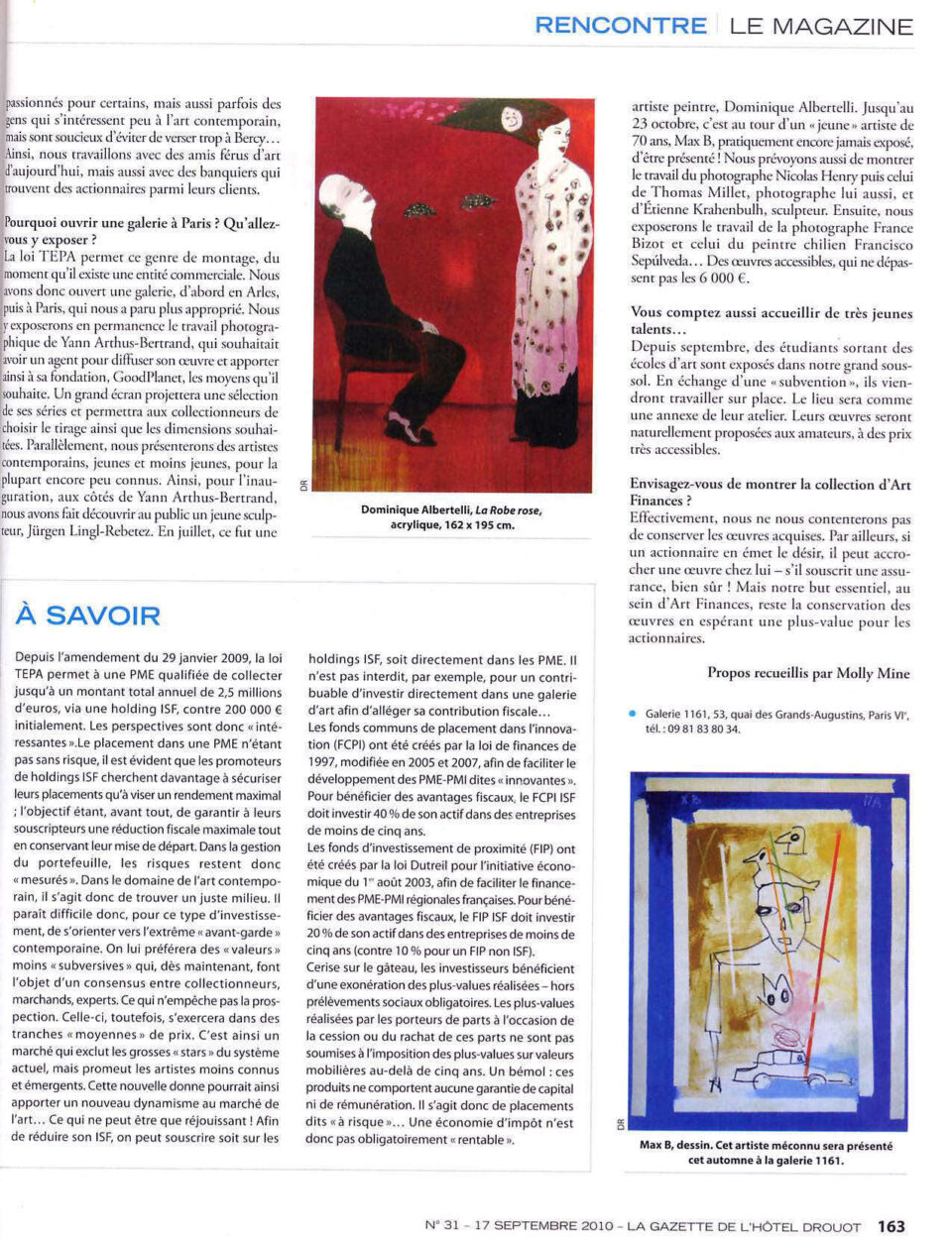 Gazette, septembre 2010