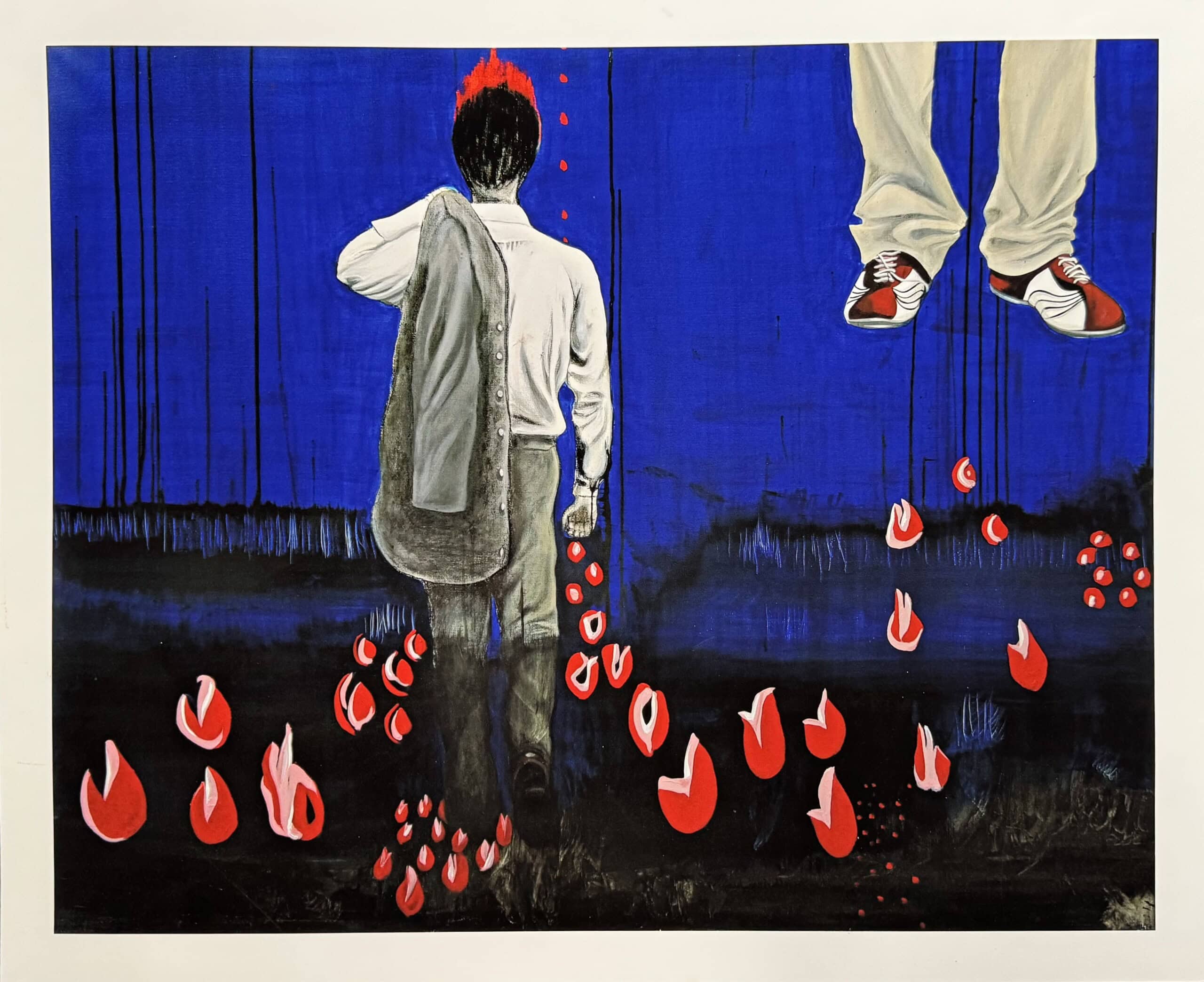les hommes en fleurs, 29,7 x 42 cm, 2021, digigraphie signée, 30 examplaires